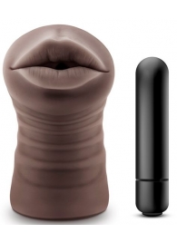 Коричневый мастурбатор-ротик Heather - Blush Novelties - в Рязани купить с доставкой