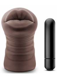 Коричневый мастурбатор-ротик Renee - Blush Novelties - в Рязани купить с доставкой