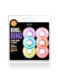 Набор из 6 эрекционных колец King of the Ring - Blush Novelties - в Рязани купить с доставкой