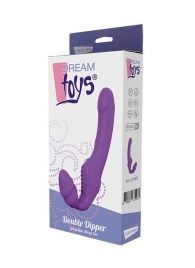 Фиолетовый безремневой вибрострапон DOUBLE DIPPER - Dream Toys - купить с доставкой в Рязани