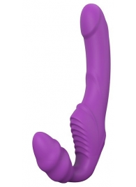 Фиолетовый безремневой вибрострапон DOUBLE DIPPER - Dream Toys - купить с доставкой в Рязани