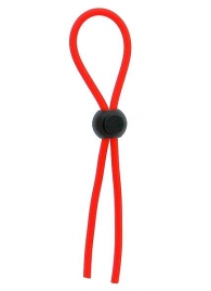 Красное эрекционное лассо с одной бусиной-утяжкой STRETCHY THIN LASSO - Dream Toys - в Рязани купить с доставкой