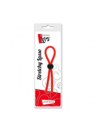 Красное эрекционное лассо с одной бусинкой-утяжкой STRETCHY THICK LASSO - Dream Toys - в Рязани купить с доставкой