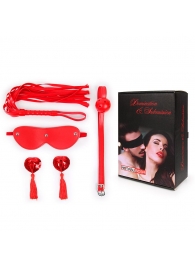 Пикантный набор БДСМ из 4 предметов в красном цвете - Notabu - купить с доставкой в Рязани