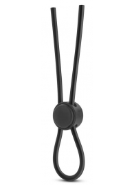 Черное силиконовое лассо на пенис SILICONE LOOP COCK RING - Blush Novelties - в Рязани купить с доставкой
