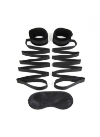 Чёрные манжеты для фиксации на кровати Bondage Bed Strap - Lux Fetish - купить с доставкой в Рязани