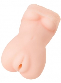 Телесный мастурбатор в виде женской фигурки - Toyfa Basic - в Рязани купить с доставкой