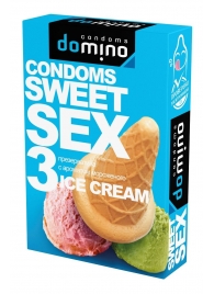 Презервативы для орального секса DOMINO Sweet Sex с ароматом мороженого - 3 шт. - Domino - купить с доставкой в Рязани