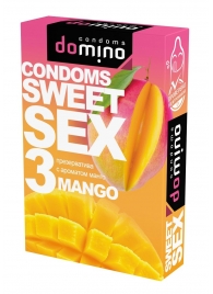 Презервативы для орального секса DOMINO Sweet Sex с ароматом манго - 3 шт. - Domino - купить с доставкой в Рязани