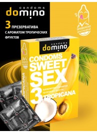 Презервативы для орального секса DOMINO Sweet Sex с ароматом тропических фруктов - 3 шт. - Domino - купить с доставкой в Рязани