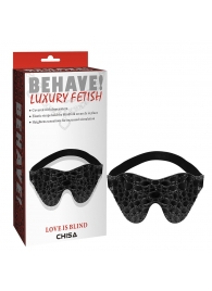 Черная маска на глаза Behave - Chisa - купить с доставкой в Рязани