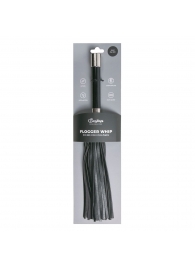 Черная плеть Easytoys Flogger With Metal Grip - 38 см. - Easy toys - купить с доставкой в Рязани