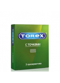 Текстурированные презервативы Torex  С точками  - 3 шт. - Torex - купить с доставкой в Рязани
