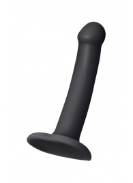 Черный фаллос на присоске Silicone Bendable Dildo S - 17 см. - Strap-on-me - купить с доставкой в Рязани