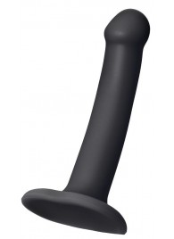 Черный фаллос на присоске Silicone Bendable Dildo S - 17 см. - Strap-on-me - купить с доставкой в Рязани