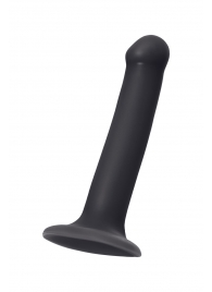 Черный фаллос на присоске Silicone Bendable Dildo M - 18 см. - Strap-on-me - купить с доставкой в Рязани