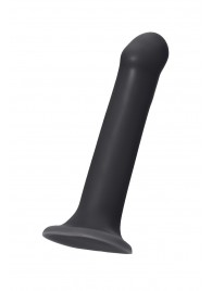 Черный фаллос на присоске Silicone Bendable Dildo L - 19 см. - Strap-on-me - купить с доставкой в Рязани