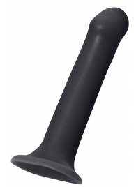 Черный фаллос на присоске Silicone Bendable Dildo XL - 20 см. - Strap-on-me - купить с доставкой в Рязани