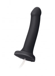Черный фаллос с имитацией эякуляции Silicon Cum Dildo L - 19,6 см. - Strap-on-me - купить с доставкой в Рязани