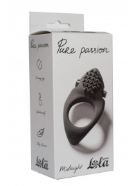 Черное эрекционное виброкольцо Pure Passion Midnight - Lola Games - в Рязани купить с доставкой