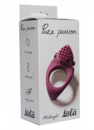 Бордовое эрекционное виброкольцо Pure Passion Midnight - Lola Games - в Рязани купить с доставкой