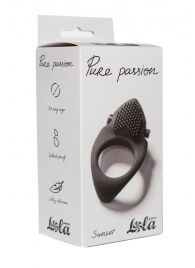 Черное эрекционное виброкольцо Pure Passion Sunset - Lola Games - в Рязани купить с доставкой