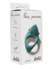 Зеленое эрекционное виброкольцо Pure Passion Sunset - Lola Games - в Рязани купить с доставкой