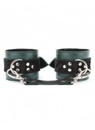 Изумрудные наручники Ladys Arsenal на карабинах - БДСМ Арсенал - купить с доставкой в Рязани