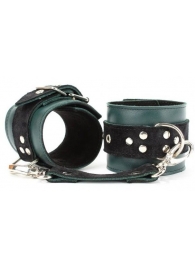 Изумрудные наручники Ladys Arsenal на карабинах - БДСМ Арсенал - купить с доставкой в Рязани
