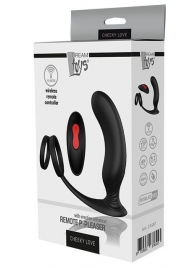Черный массажер простаты REMOTE P-PLEASER - Dream Toys - в Рязани купить с доставкой