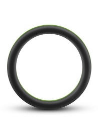 Черно-зеленое эрекционное кольцо Silicone Go Pro Cock Ring - Blush Novelties - в Рязани купить с доставкой