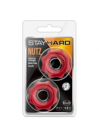 Набор из 2 красных фигурных эрекционных колец NUTZ - Blush Novelties - в Рязани купить с доставкой