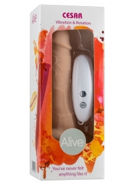 Телесный вибратор-ротатор на присоске Cesar Vibrator   Rotator - 17,5 см. - Adrien Lastic