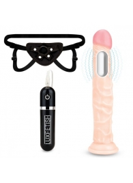 Регулируемые трусики с вибрирующей насадкой - 21 см. - Lux Fetish - купить с доставкой в Рязани