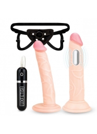 Регулируемые трусики с 2 насадками - 16 и 15 см. - Lux Fetish - купить с доставкой в Рязани