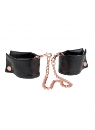 Черные мягкие наручники Entice French Cuffs с цепью - California Exotic Novelties - купить с доставкой в Рязани