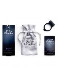 Темно-серое эрекционное кольцо Vibrating Love Ring с вибрацией - Fifty Shades of Grey - в Рязани купить с доставкой