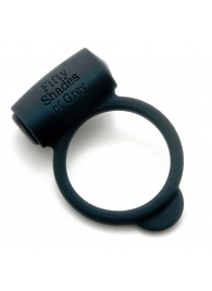 Темно-серое эрекционное кольцо Vibrating Love Ring с вибрацией - Fifty Shades of Grey - в Рязани купить с доставкой