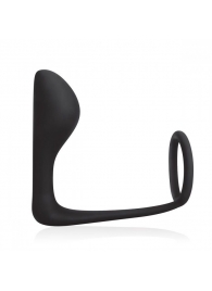 Стимулятор простаты с фиксацией эрекционным кольцом Prostate Gear - BlueLine - в Рязани купить с доставкой