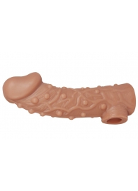 Насадка на фаллос с отверстием для мошонки EXTREME SLEEVE - 17,6 см. - KOKOS - в Рязани купить с доставкой