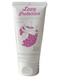 Лубрикант на водной основе с ароматом малины Love Protection Raspberry - 50 мл. - Lola Games - купить с доставкой в Рязани