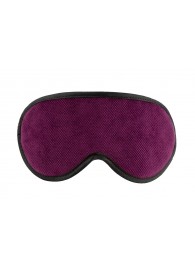 Фиолетовая сплошная маска на резиночке с черной окантовкой - БДСМ Арсенал - купить с доставкой в Рязани