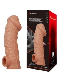 Телесная насадка на фаллос с фиксацией мошонки EXTREME SLEEVE - 15,6 см. - KOKOS - в Рязани купить с доставкой