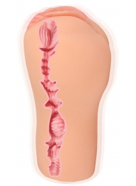 Телесный вибромастурбатор-вагина с рельефом EMILY AUTO - KOKOS - в Рязани купить с доставкой