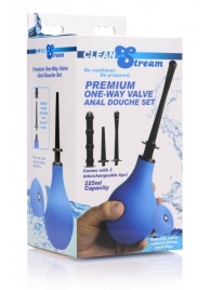 Анальный душ с 3 насадками Premium One-way Valve Anal Douche Set - XR Brands - купить с доставкой в Рязани