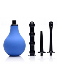 Анальный душ с 3 насадками Premium One-way Valve Anal Douche Set - XR Brands - купить с доставкой в Рязани