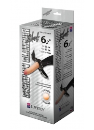 Пояс-трусики с насадкой Glamour - 17 см. - LOVETOY (А-Полимер) - купить с доставкой в Рязани