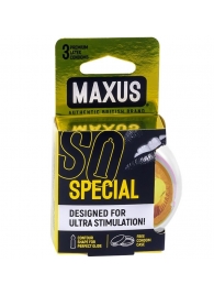 Презервативы с точками и рёбрами в пластиковом кейсе MAXUS Special - 3 шт. - Maxus - купить с доставкой в Рязани