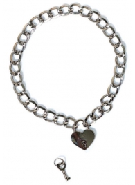 Серебристый ошейник Embrace с ключиком - Lola Games - купить с доставкой в Рязани