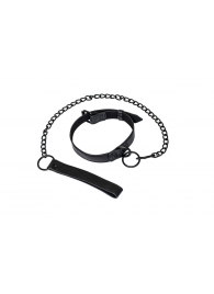 Черный ошейник Sin с поводком - Lola Games - купить с доставкой в Рязани